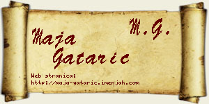 Maja Gatarić vizit kartica